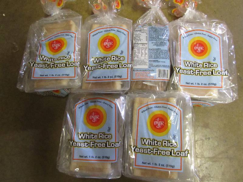 6 loaves of white rice flour bread,...