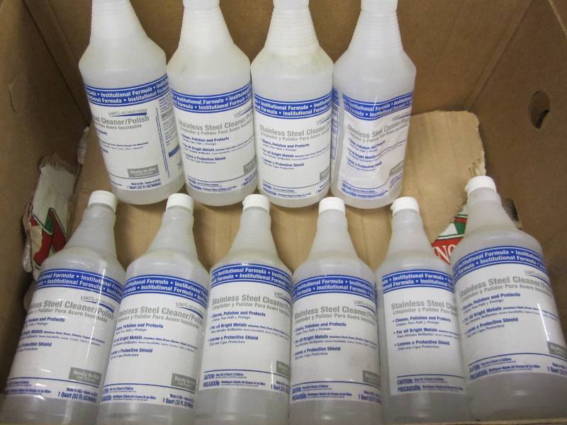10 bottles of stainless steel polis...