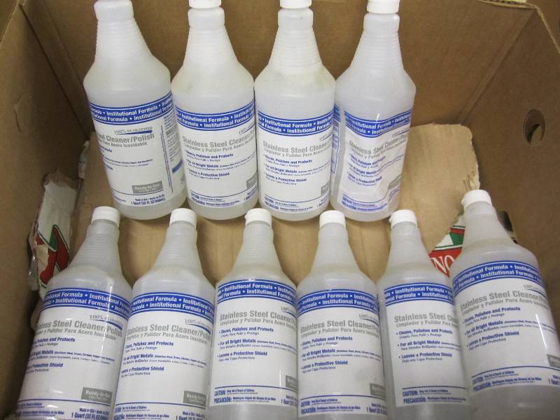 10 bottles of stainless steel polis...