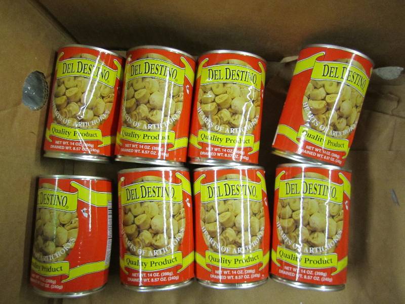 8 cans of artichokes...