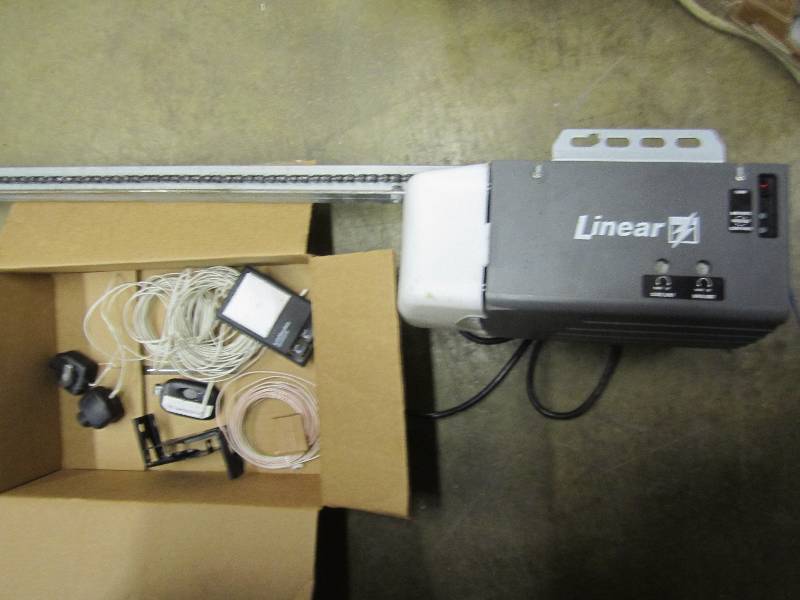 Linear garage door with wiring and ...