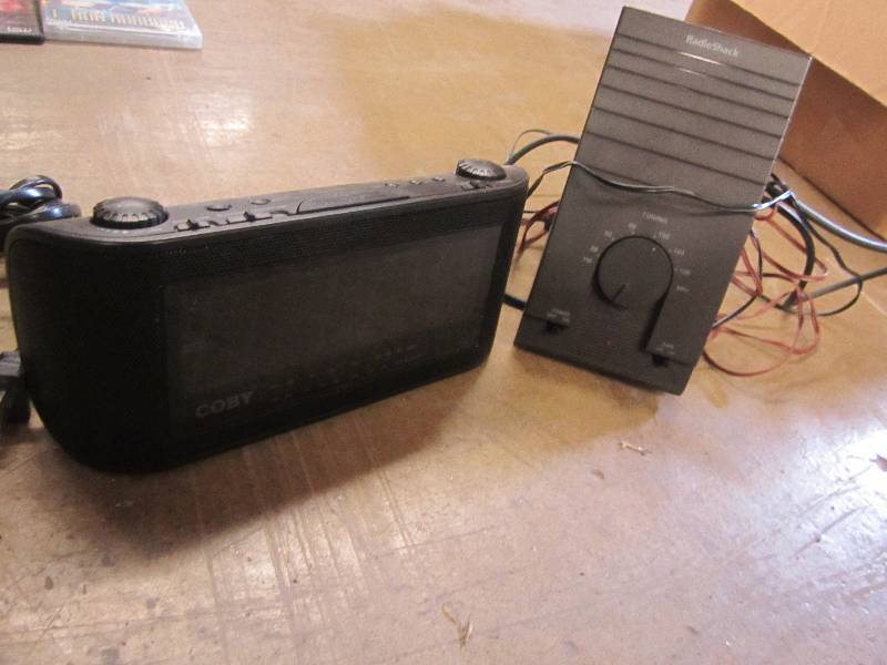 Coby alarm clock and Radio Shack ra...