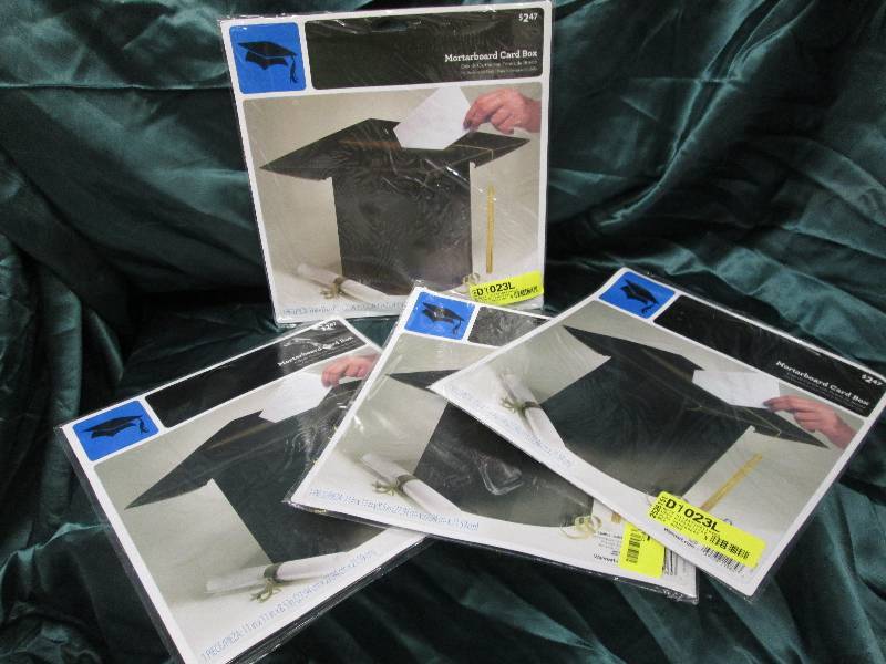lot 15 image: Graduation Lot of 4 Mortarboard Ca...