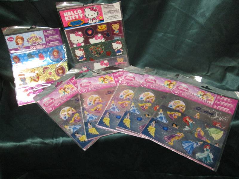 lot 57 image: Lot of 5 Disney Princess stickers, ...