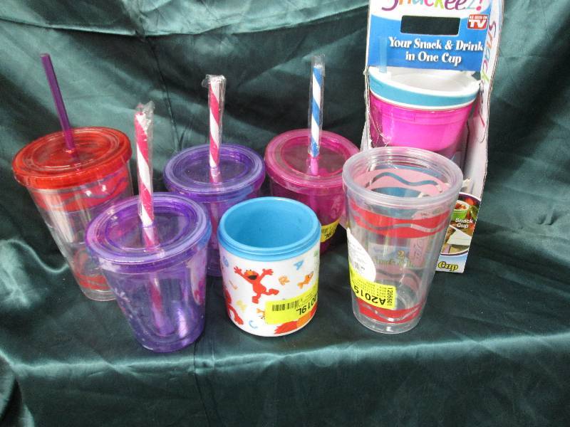 lot 68 image: Assorted glasses and straws...