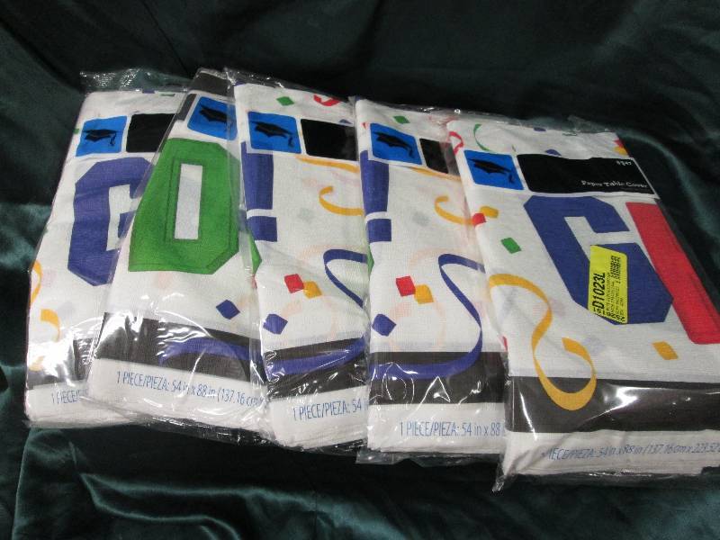 lot 137 image: Lot of 5 Graduation paper table clo...