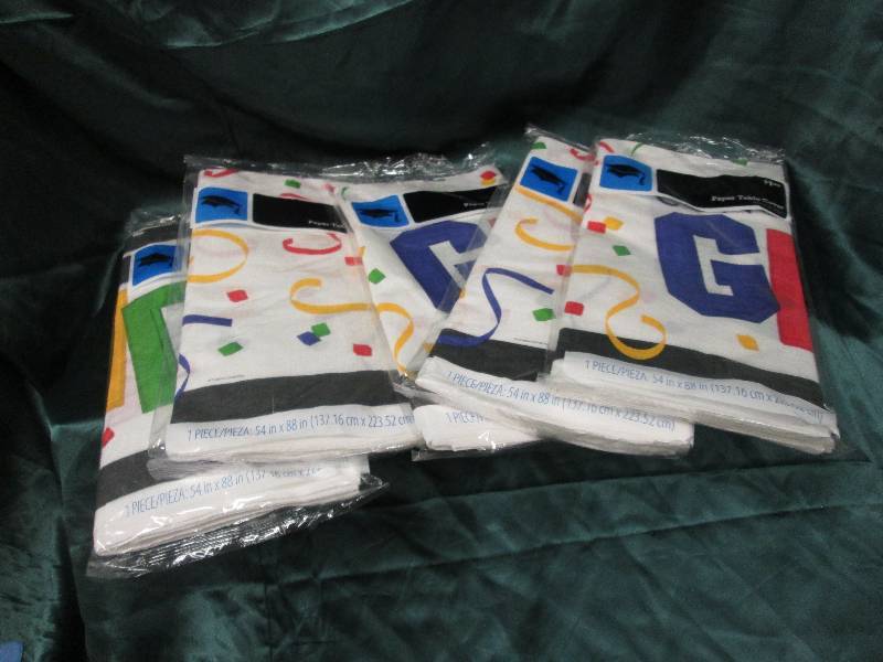 lot 180 image: Lot of 5 Graduation paper table clo...