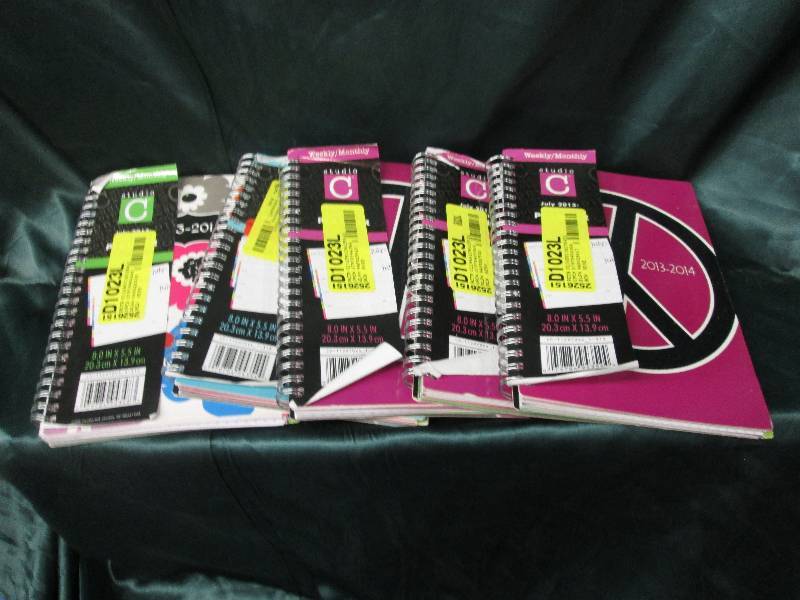 lot 204 image: Lot of 5 dated plannerjournals...