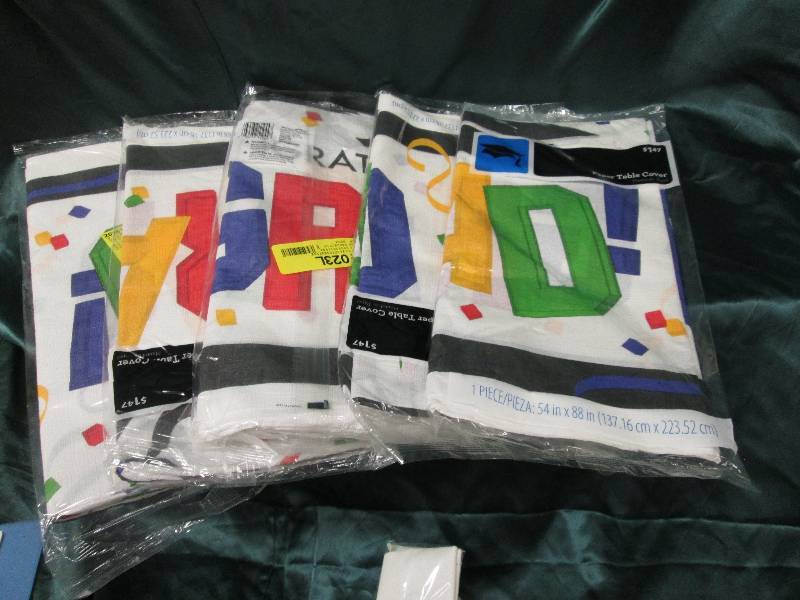 lot 223 image: Lot of 5 Graduation paper table clo...