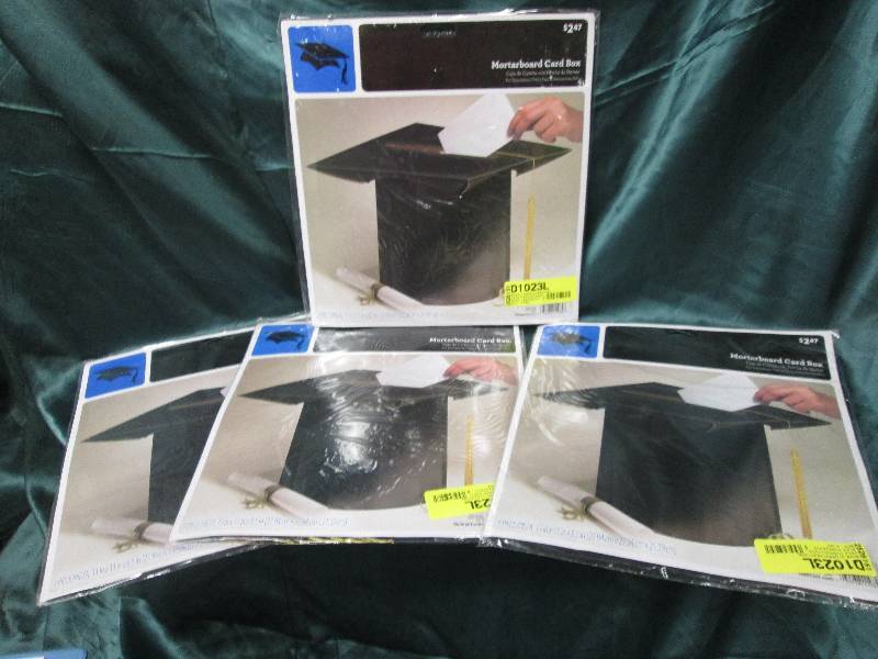 lot 228 image: Graduation Lot of 4 Mortarboard Ca...