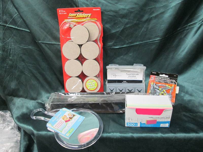 lot 272 image: Pkg of floor sliders, Floor registe...
