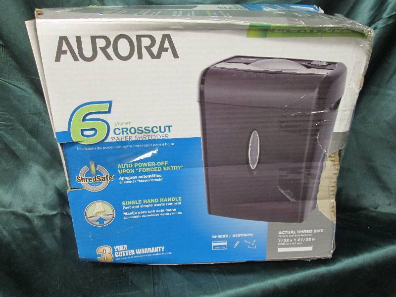 lot 286 image: Aurora 6 sheet crosscut paper shred...
