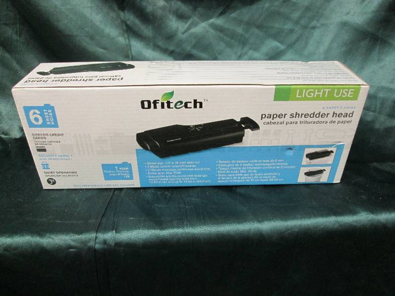 lot 288 image: Ofitech 6 sheet paper shredder head...