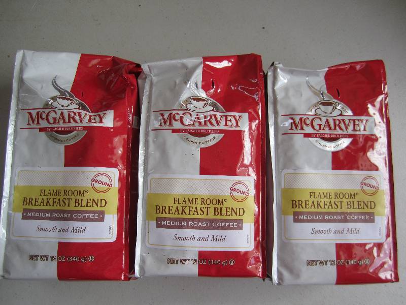 lot 115 image: qty 3 mcGarvy brand regular coffee ...