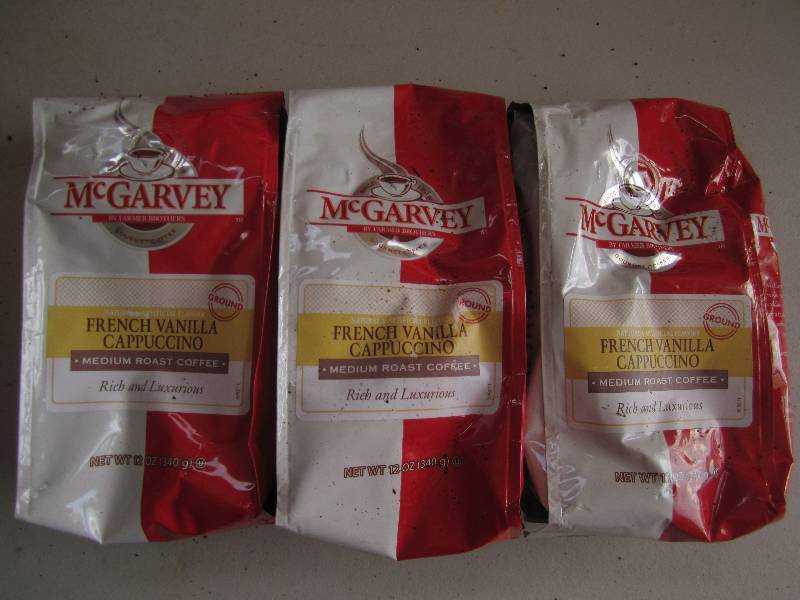 lot 119 image: qty 3mcGarvy brand regular coffee g...