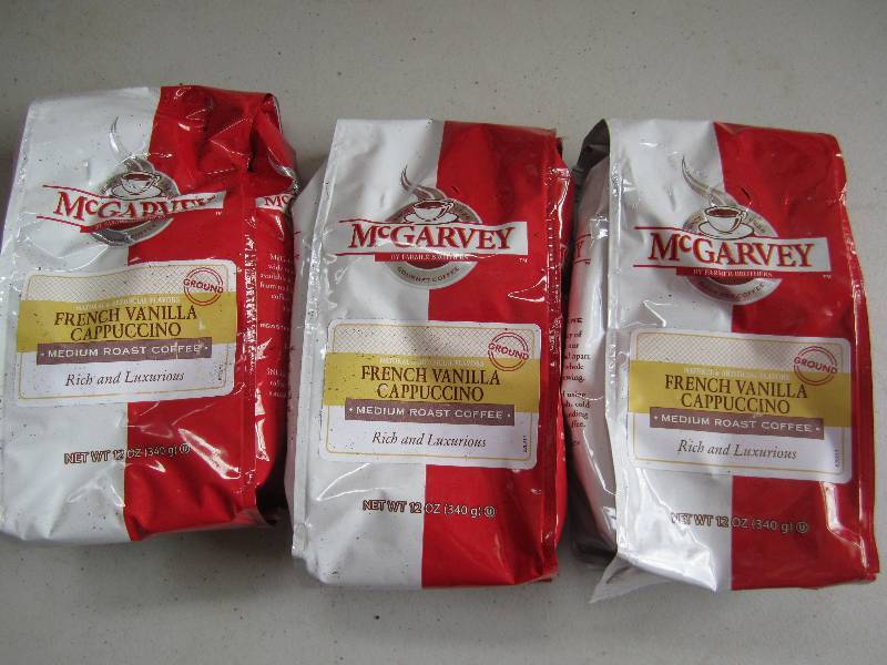 lot 121 image: qty 3mcGarvy brand regular coffee g...