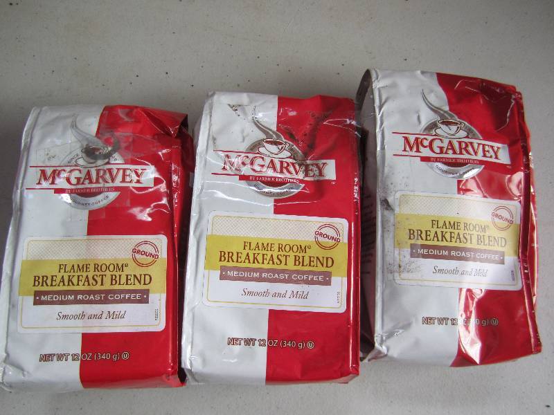 lot 125 image: qty 3mcGarvy brand regular coffee g...