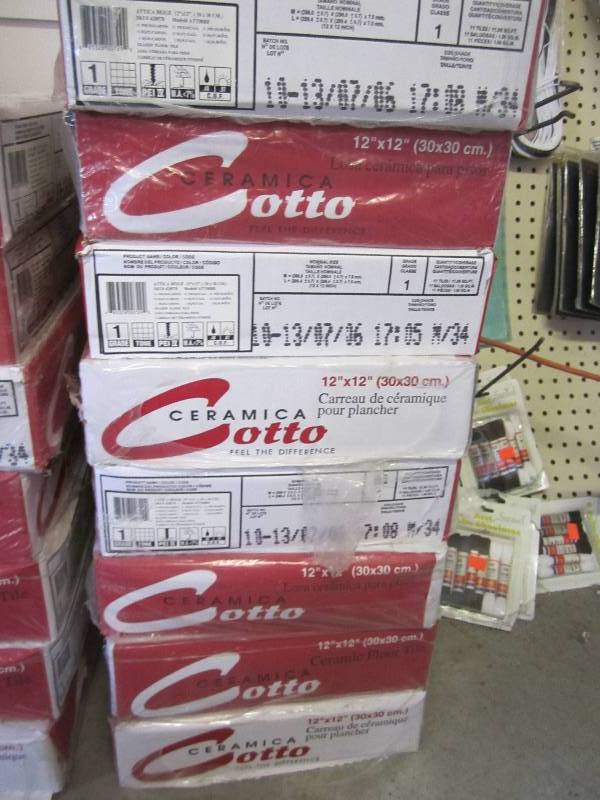 lot 47 image: 7 cases of creamica cotto12 x 12 ce...