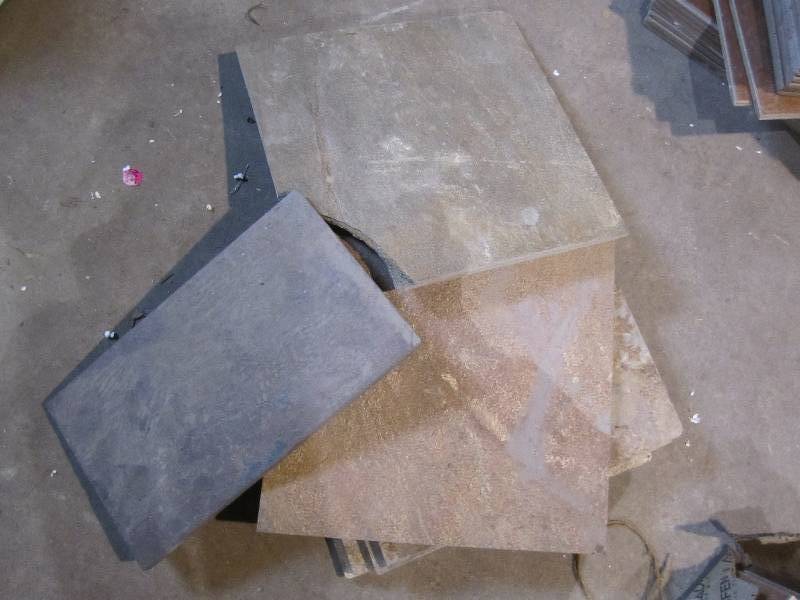 lot 50 image: 6 12 slate tiles 12x12...