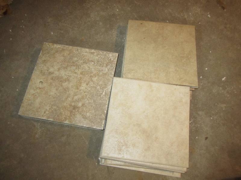 lot 55 image: 3 colors of ceramic tiles 26 total...