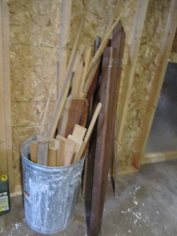 lot 56 image: lot of wood trim includes neww hard...