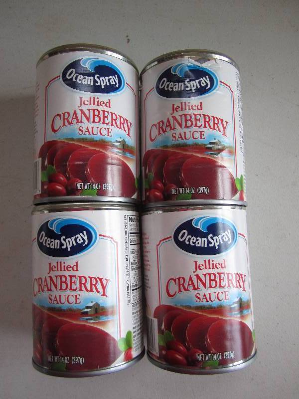 lot 156 image: 4 Cans of jellied cranberry sauce d...