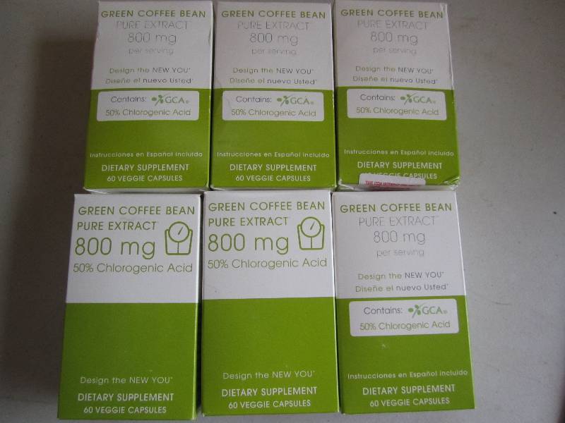 lot 169 image: Lot of 6 green coffee bean pure ext...