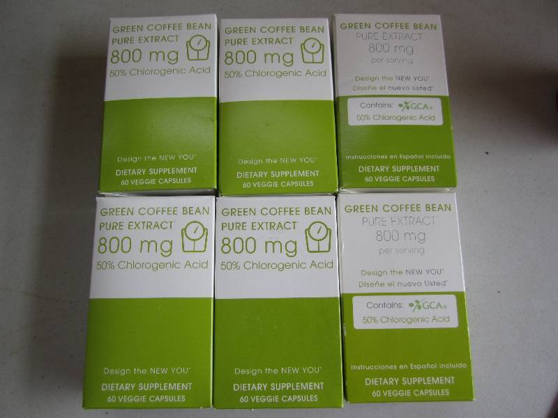 lot 172 image: Lot of 6 green coffee bean pure ext...