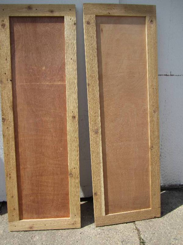 lot 62 image: 2 framed wood panels24 x 72...