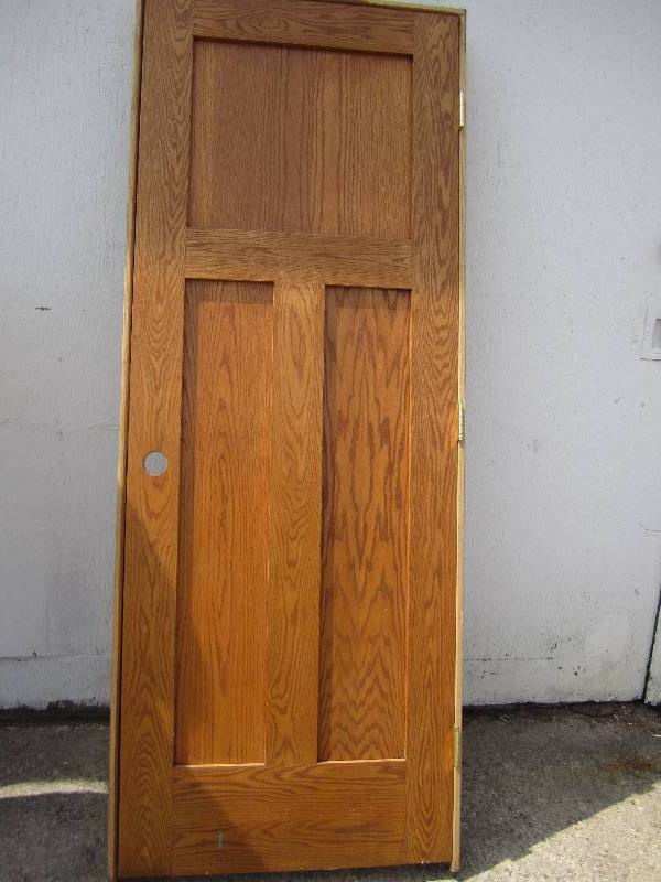 lot 66 image: Interior oak door, one side finishe...