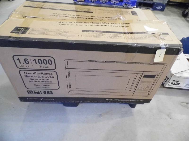 New Over The Range Microwave