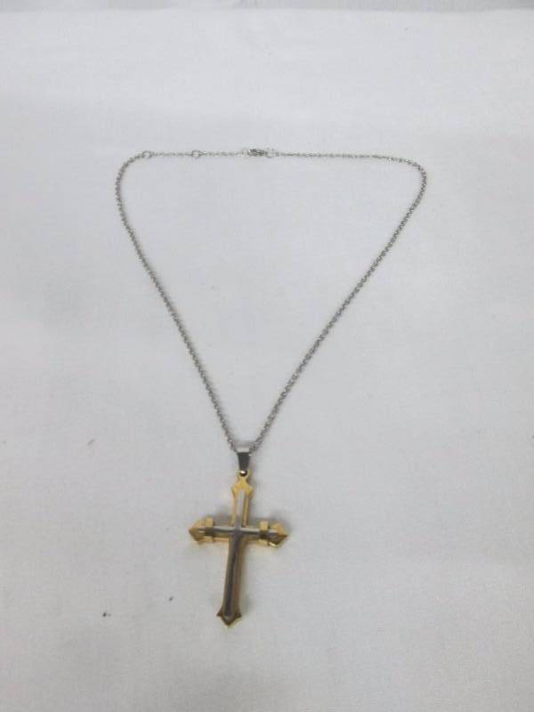Black Stainless Steel Personalized Cross Pendant