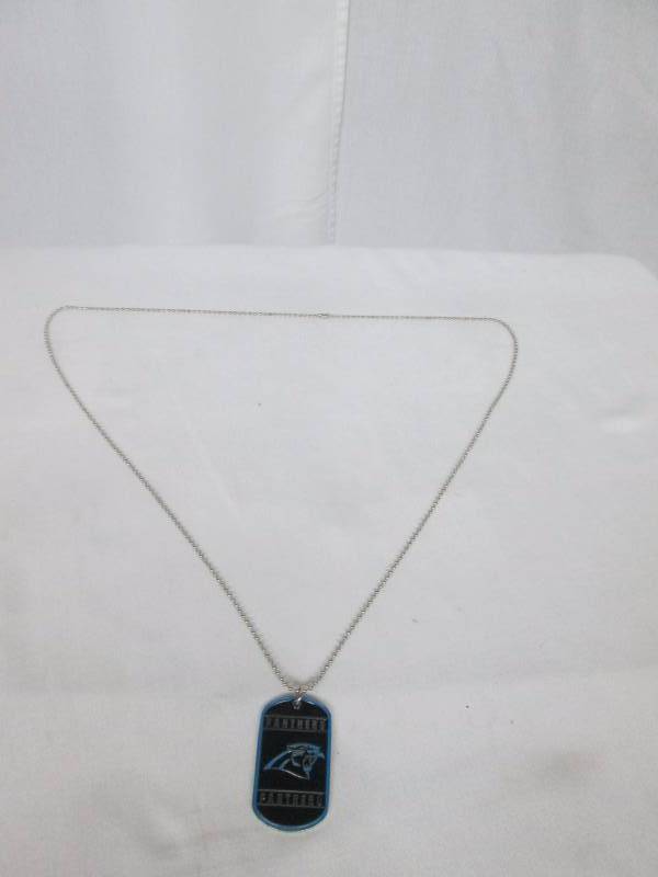 Silvertone NFL Team Dog Tag - Panthers