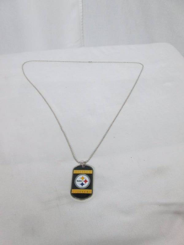 Silvertone NFL Team Dog Tag - Steelers