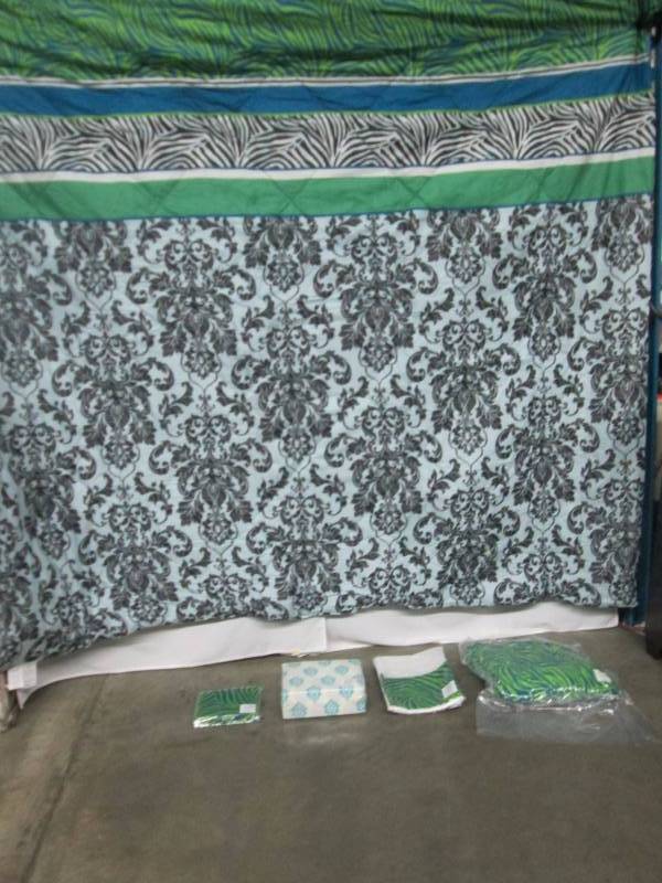 Alcove Zebra Damask Bedroom Set - King