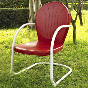 Crosley Griffith Retro Metal Chair - Red