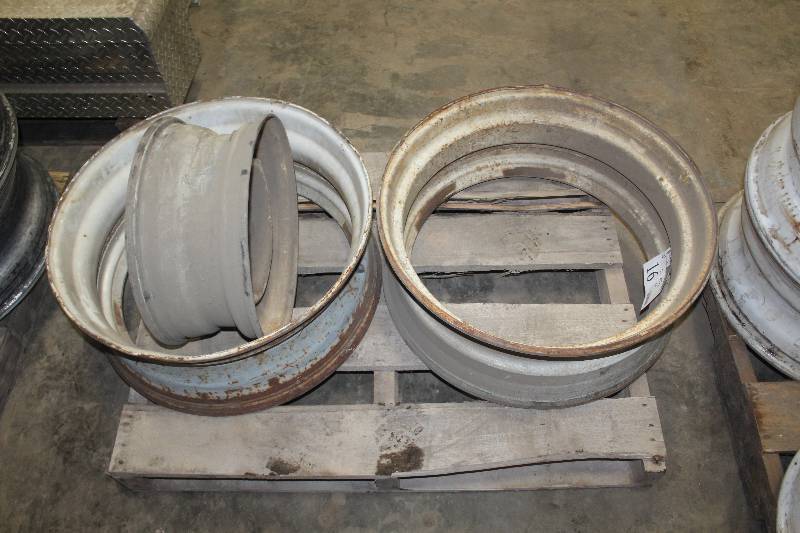 Lot of (3) Commercial Truck Wheels Including 1-16 2-24.5 wo Hub Center