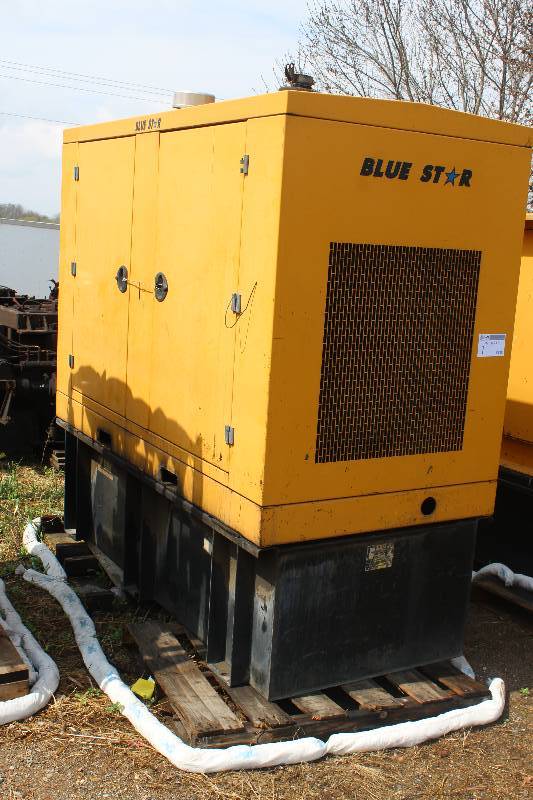 lot 1 image: 2008 Blue Star Diesel Generator on Self Contained Generator Base 250 gallon Tank