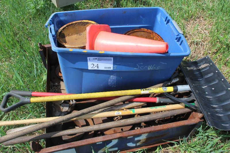 lot 24 image: Lot of Garden Tools Including Shovels And More