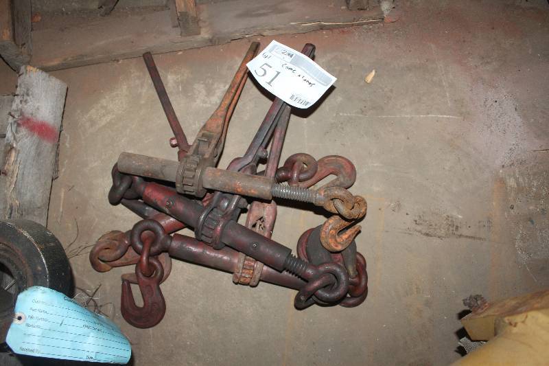 lot 51 image: Lot of (4) Chain Come Alongs