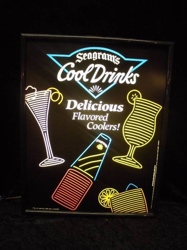 Segrams Cool Drinks Lighted Sign, works