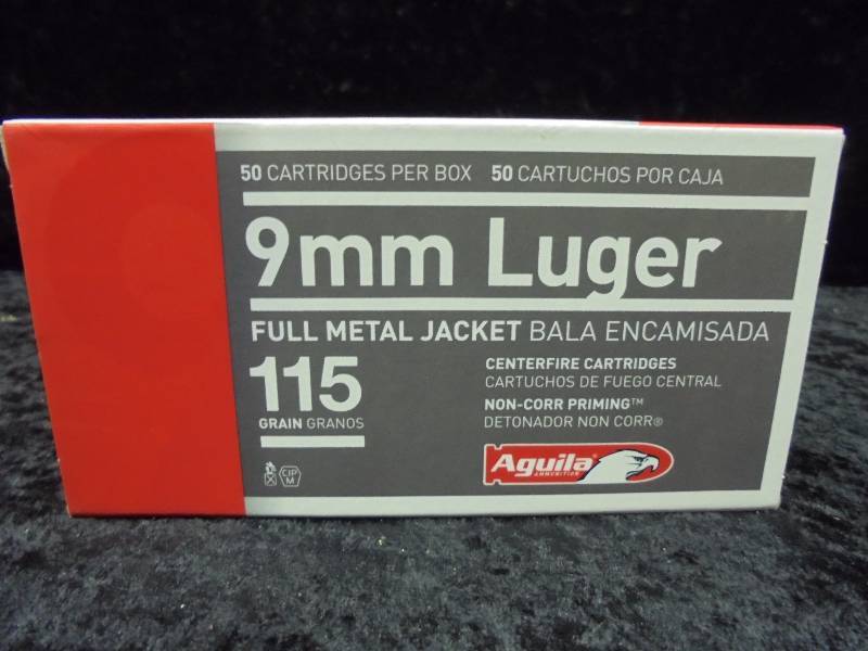 AMMO - 9mm Luger, Full Metal Jacket, 115g, 50ct