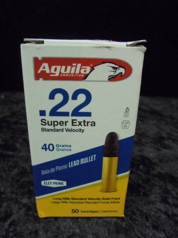 AMMO - .22 ammo, super extra velocity, 40g, 50ct
