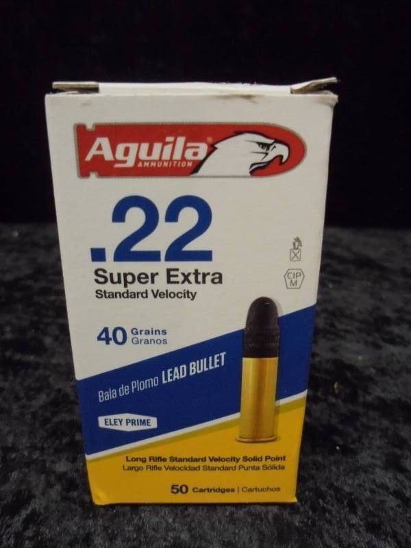 AMMO - .22 ammo, super extra velocity, 40g, 50ct