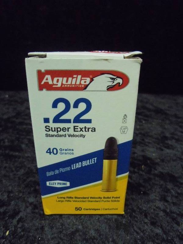 AMMO - .22 ammo, super extra velocity, 40g, 50ct