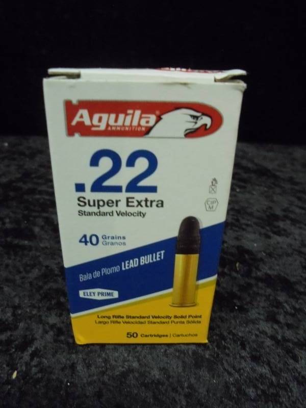 AMMO - .22 ammo, super extra velocity, 40g, 50ct