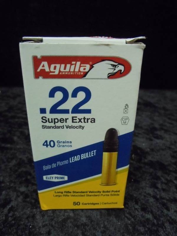 AMMO - .22 ammo, super extra velocity, 40g, 50ct