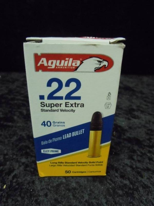 AMMO - .22 ammo, super extra velocity, 40g, 50ct
