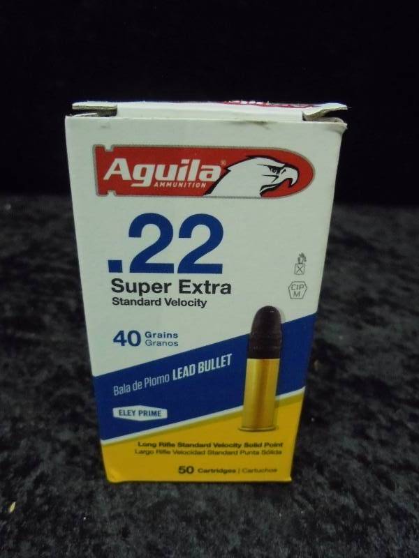 AMMO - .22 ammo, super extra velocity, 40g, 50ct