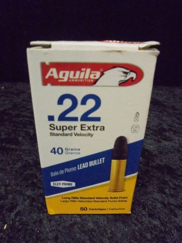 AMMO - .22 ammo, super extra velocity, 40g, 50ct